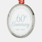 結婚60周年記念ハートの紙吹雪 メタルオーナメント (左)