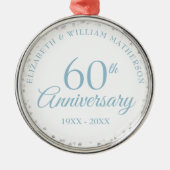 結婚60周年記念ハートの紙吹雪 メタルオーナメント (正面)