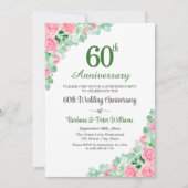 結婚60周年記念バラのサプライズパーティ 招待状 (正面)