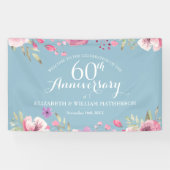 結婚60周年記念バラのフラワーウェルカム 横断幕 (横)