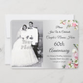 結婚60周年記念パーティーのオーダーメイド招待状 招待状 (正面)