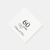 結婚60周年記念パーティー スタンダードカクテルナプキン (角)