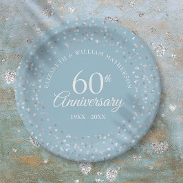 結婚60周年記念ラブハートの紙吹雪 ペーパープレート