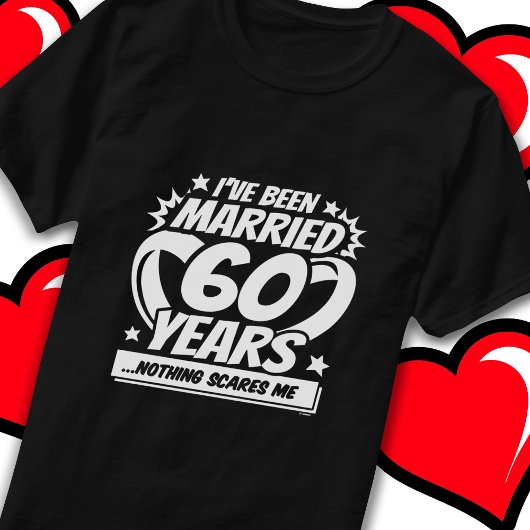 結婚60周年 おもしろい結婚記念日 Tシャツ