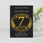 結婚7周年（銅婚）のお祝い 招待状 (スタンド正面)