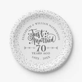 結婚70周年おめでとう ペーパープレート