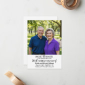 結婚70周年記念の記念日通知の写真 ノートカード (正面/裏面インサイチュ)