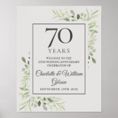 結婚70周年記念ウェルカムサイン ポスター (正面)