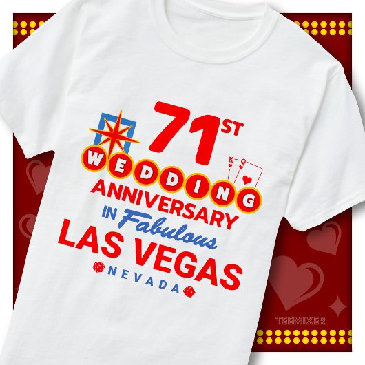 結婚71周年記念をラスベガスでお祝いするカップル Tシャツ