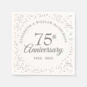 結婚75周年記念コンフェティ スタンダードカクテルナプキン (正面)
