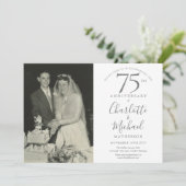 結婚75周年記念フォト スクリプトサイン 招待状 (スタンド正面)
