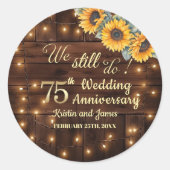 結婚75周年記念 ストリングライト ラウンドシール (正面)