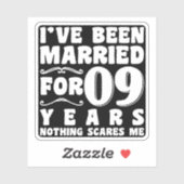 結婚9周年おめでとう ウェディングパーティー ジョーク シール (シート)