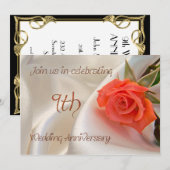 結婚9周年パーティーの招待状 招待状 (正面/裏面)