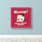 結婚：なぜ悩む キャンバスプリント (インサイチュ (ウッドフロア))