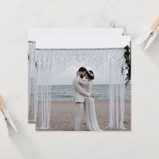 結婚 カップル ウェディング ラブ ファミリー ロマンチック 招待状 (正面/裏面インサイチュ)