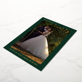 結婚＆クリスマス カップルの最初の写真 ゴールド 箔シーズンカード (回転した状態)