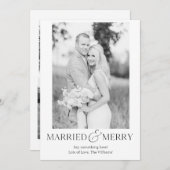 結婚＆クリスマス　シンプルなファーストクリスマスカード シーズンカード (正面/裏面)