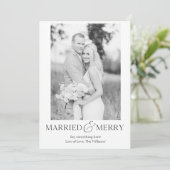 結婚＆クリスマス　シンプルなファーストクリスマスカード シーズンカード (スタンド正面)