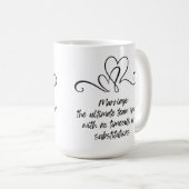 結婚：タイムアウトのない究極のチームスポーツ コーヒーマグカップ (正面右)