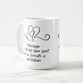 結婚：タイムアウトのない究極のチームスポーツ コーヒーマグカップ (正面左)