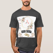 結婚 チャコール ヘザー カラー カップル テキスト 画像 Tシャツ (正面)