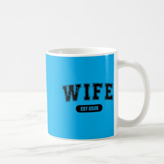 結婚 バチェラー・パーティー 妻と夫 Est 2026 コーヒーマグカップ (右)