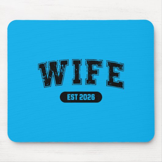 結婚 バチェラー・パーティー 妻と夫 Est 2026 マウスパッド (正面)