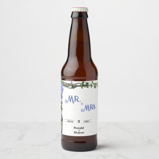 結婚 ビールラベル (正面)