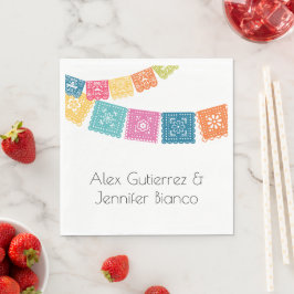 結婚 – ボダ結婚ー – Papel Picado スタンダードランチョンナプキン