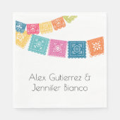 結婚 – ボダ結婚ー – Papel Picado スタンダードランチョンナプキン (正面)