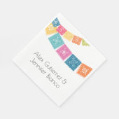 結婚 – ボダ結婚ー – Papel Picado スタンダードランチョンナプキン (角)