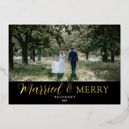 結婚&メリーウェディングホイルクリスマスカード 箔シーズンカード