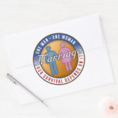 結婚「一人の男…ワンウーマン>ステッカー ラウンドシール (封筒)