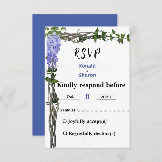 結婚 出欠カード (正面/裏面)