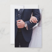 結婚 婚姻 夫 妻 花嫁 花婿 招待状 (裏面)