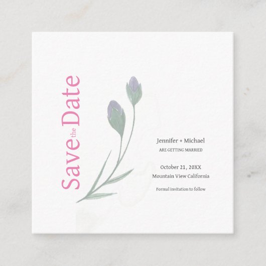 結婚 婚姻 書道 花 モノクロ 白 エンクロージャーカード (正面)