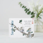 結婚 婚姻 書道 花 水彩 セーブザデート (スタンド正面)