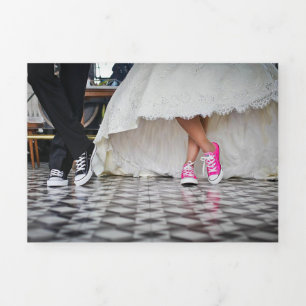 結婚 婚礼 ウェディング シューズ ウェディング ドレス 三つ折り招待状