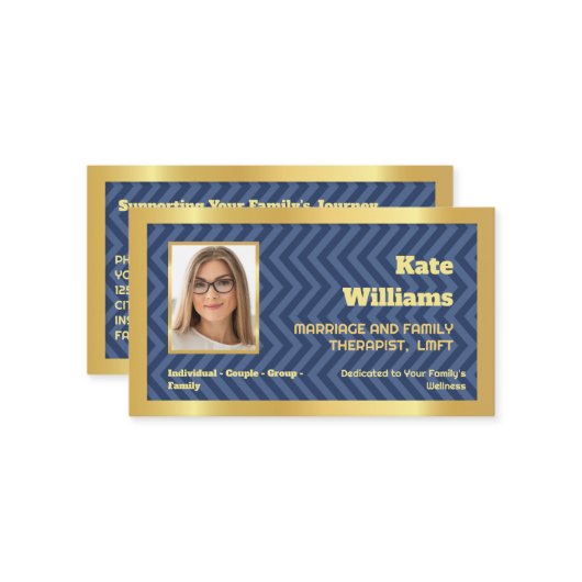 結婚・家族心理学者 名刺 (正面/裏面インサイチュ)