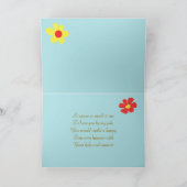 結婚。 後輩の新婦付添人。 カラフルな花壇 招待状 (内部)