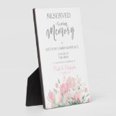 結婚 思い出の席 花の冠 フォトプラーク (側面)