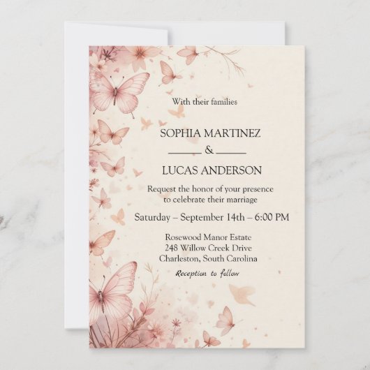 結婚 招待状 (正面)