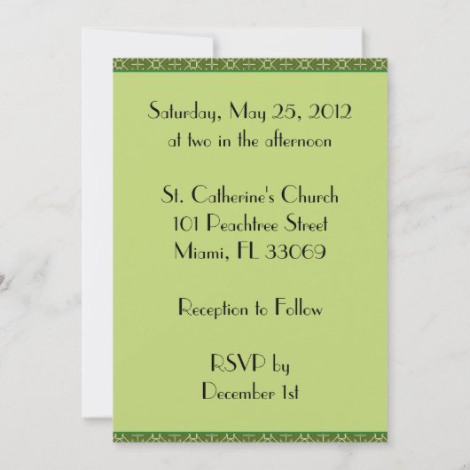 結婚 招待状 (裏面)