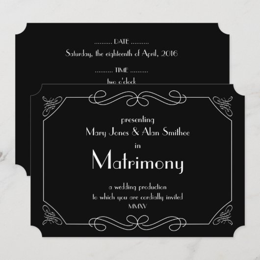 結婚 招待状 (正面/裏面)