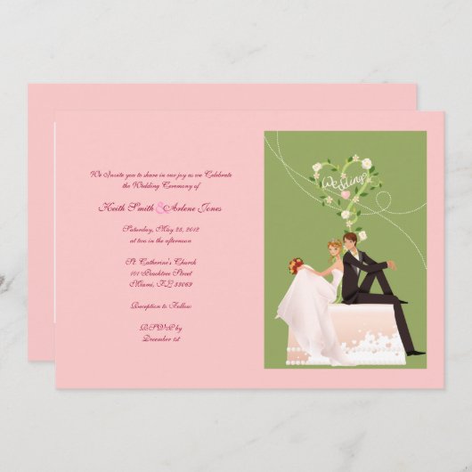 結婚 招待状 (正面/裏面)