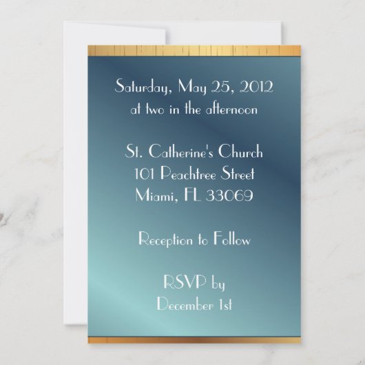 結婚 招待状 (裏面)