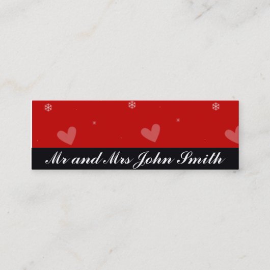 結婚 新しい住所カード スキニー名刺 (正面)