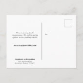 結婚 新しい日付 ほかは同じ シンプルなテキスト 案内ポストカード (裏面)