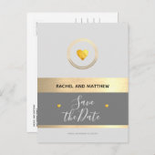 結婚/日付を保存 案内ポストカード (正面/裏面)